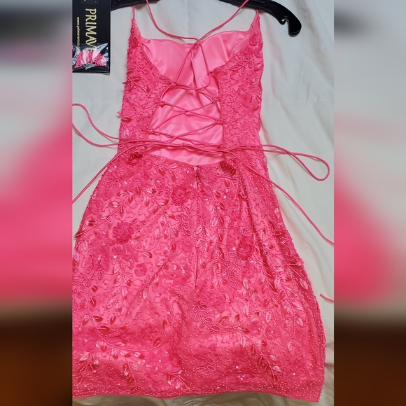 Prom,Formal/semi Primavera Couture 3816 Fitted Sequin Cocktail Dress - Picture 4 of 8